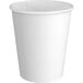 A white paper cup on a white background.