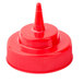 A Tablecraft red plastic cone tip cap with a white background.