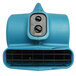 A blue XPOWER air mover with black knobs.