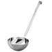 A stainless steel Vollrath Jacob's Pride ladle with a long handle and bowl.