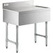 A Regency stainless steel underbar drainboard on a white surface.