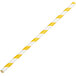 A yellow and white striped paper cake pop stick.