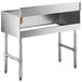 A Regency stainless steel underbar drainboard on a counter.