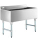 A stainless steel Regency underbar ice bin with bottle holders and a cold plate.