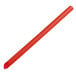A red straw with a pointy tip.