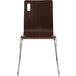 A brown National Public Seating Bushwick cafe chair with metal legs.