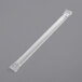 A white plastic wrapped Choice translucent pointed straw.