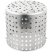 A silver metal Vollrath Wear-Ever fryer basket with holes.