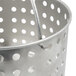 A Vollrath stainless steel boiler/fryer basket with holes.