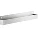 A Regency stainless steel speed rail shelf with a metal handle.