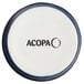 A white and blue Acopa button with black text.