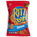 A red Nabisco Ritz Bits bag filled with cheese sandwich crackers.