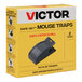 A box of Victor Safe-Set Mouse Traps with a black plastic and yellow label.