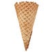 A close-up of a Keebler Colosso Waffle Cone.