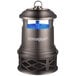 A Dynatrap Decora extra-large flying insect trap in black and silver with blue light.