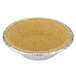 A Keebler graham tart shell filled with pie on a white background.