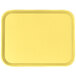 A yellow rectangular tray with a white border.