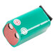 A green battery with red and white circles.