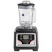 A black and silver AvaMix commercial blender with a clear Tritan container.