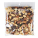 A LK Packaging plastic resealable food bag filled with mixed nuts and raisins.