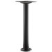 A Lancaster Table & Seating Excalibur black metal bolt down table base with a 4" counter height column.