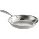A Vollrath stainless steel fry pan with a TriVent handle.