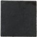 An Acopa black slate square coaster with soapstone chalk on a white background.