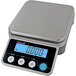 A San Jamar digital kitchen scale with buttons and a screen.