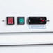 The Avantco merchandising refrigerator's digital display.
