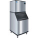 A large stainless steel Manitowoc remote condenser ice machine.