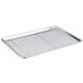 A Choice full size aluminum sheet pan with a footed metal cooling rack.