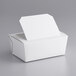 A white Bio-Pak take-out container with a windowed lid.