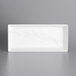 An American Metalcraft white rectangular marble melamine tray.