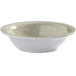 An American Metalcraft Jane Casual melamine bowl with a textured surface and a linen gray rim.