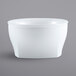 A white bowl with a gray interior.