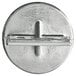 A close-up of a silver Waste Drain Plunger Valve button with a cross on it.