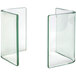 Two clear glass L-shape risers.