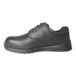 A black Genuine Grip men's leather work shoe with laces.