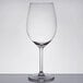 A close-up of a Libbey Allure wine glass on a table.