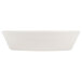 A Hall China oval baker dish in white.