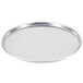 An American Metalcraft aluminum pizza pan with a wide rim on a white background.