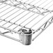 A Metro Super Erecta wire shelf with a metal rack and clips.
