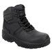 A pair of black SR Max women's waterproof hiker boots with laces and a rubber sole.