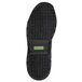 A black SR Max work boot with a black sole and a green logo on the sole.