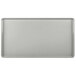 A rectangular gray tray with a taupe background.
