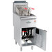 A Main Street Equipment stainless steel gas fryer with two baskets.