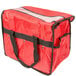 An American Metalcraft red nylon sandwich delivery bag with black straps.