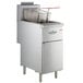 A Main Street Equipment stainless steel gas floor fryer with a basket.