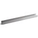 A stainless steel rectangular strip with a long handle.