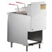 A Main Street Equipment stainless steel floor fryer with two baskets.